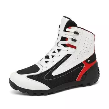 Мотоциклетная обувь Мотоциклетная обувь Мужская рыцарская обувь для езды на велосипеде на все времена года Мотоциклетные ботинки Гоночные ботинки Мотоциклетное туристическое снаряжение на все времена года 39 чёрный/жёлтый