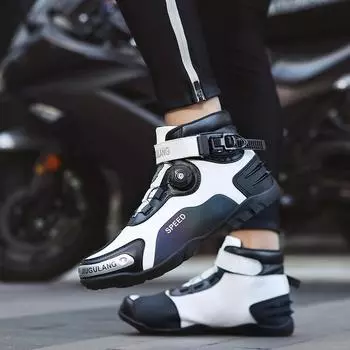 Мотоциклетная обувь Велосипедная обувь Мужские и женские ботинки для гонок по бездорожью Мужская и женская мотоциклетная обувь Вся экипировка для мотоциклов Рыцарские ботинки 37 чёрный