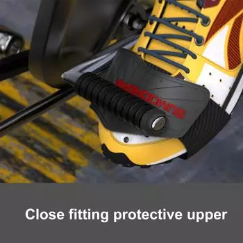 Мотоциклетная обувь, защитная накладка для переключения передач, противоскользящая регулируемая резиновая крышка, прочный и легкий защитный стержень для ботинок чёрный