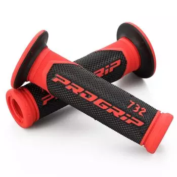 Мотоциклетная ручка Daytona PROGRIP для руля диаметром 125 мм, гелевый наконечник, проникновение 732, тип 98095 22,2, антивибрационная, черная/красная