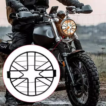 Мотоциклетная сетка для гриля в стиле ретро, украшение для фар 5,75 дюйма