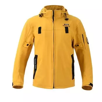 Мотоциклетная сетка для мотоцикла, защитная маркировка CE, защитная мягкая оболочка для мотоцикла, ударопрочная, очень теплая, для всех, внутренняя съемная куртка [CHEJI], жёлтый