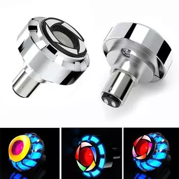 Мотоциклетная сигнальная лампа Angel Eye Мотоциклетная фара 1157 Тормозной фонарь Задний RGB светодиодный мотоциклетный фонарь Аксессуары для мотоциклов Универсальный