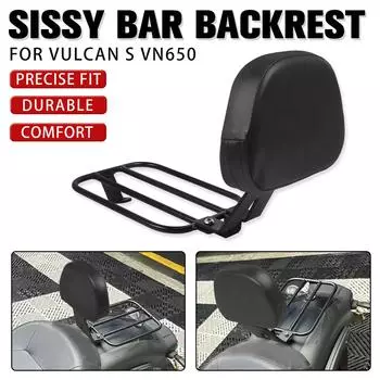 Мотоциклетная Сисси-бар Съемная спинка заднего пассажирского сиденья Багажная полка для Kawasaki Vulcan S 650 VN650 EN650 2015-2025 2025 чёрный