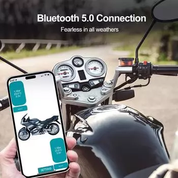 Мотоциклетная система контроля давления в шинах TPMS Bluetooth5.0, беспроводная, водонепроницаемая, IP67, с 2 внешними датчиками, поддержка Android/IOS S1