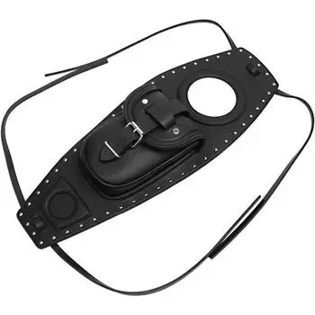 Мотоциклетная сумка для топливного бензобака, чехол для моторного бака, накладка из искусственной кожи, центральная сумка для приборной панели коричневый