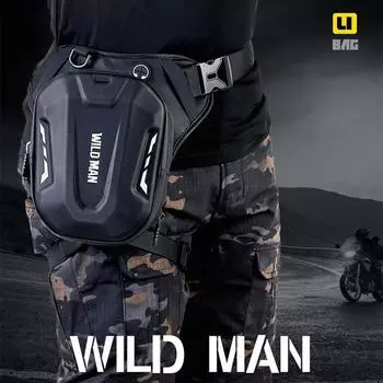 Мотоциклетная сумка Drop Leg с регулируемым ремнем, расширяемая, водонепроницаемая поясная сумка на бедро чёрный