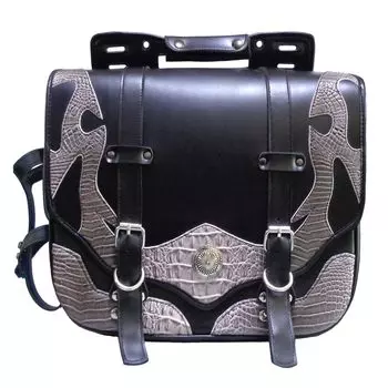 Мотоциклетная сумка SADDLE SINGLE Серая [Xross]