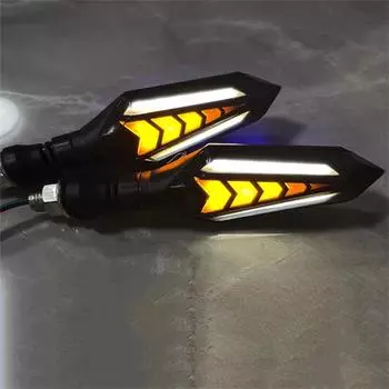 Мотоциклетная светодиодная лампа указателя поворота, последовательная струящаяся вспышка, индикаторные лампы, ходовые огни, стрелки, светодиодная лампа указателя поворота мотоцикла жёлтый