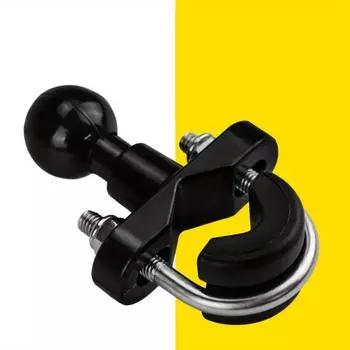 Мотоциклетная тонкая трубка с шаровой головкой, зеркало заднего вида с фиксированной шаровой головкой, подставка для мобильного телефона, руль, модифицированные детали руля с U-образным замком 1pc чёрный
