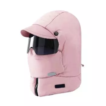 Мотоциклетная ветрозащитная маска для лица с капюшоном зимняя ветрозащитная с чехлом защитная маска для езды на открытом воздухе H6H9 Black-One size