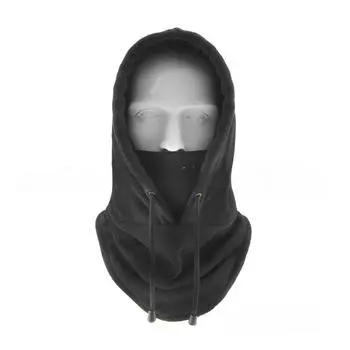 Мотоциклетная ветрозащитная полнолицевая шапка унисекс зимние шапки для кемпинга, походов, езды на велосипеде чёрный