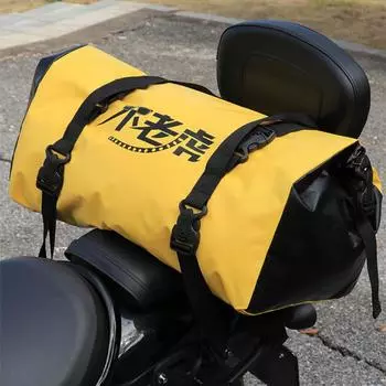 Мотоциклетная водонепроницаемая сумка для хранения на заднем сиденье, дорожная сумка для сухого багажа на колесах, 68 л, рюкзак для багажа мотоцикла, сиденье мотоцикла золотой