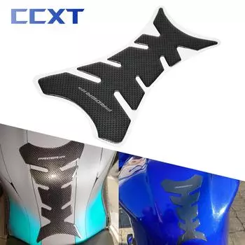 Мотоциклетная защитная накладка на бак из углеродного волокна для Yamaha Kawasaki Suzuki Honda Harley ATV Dirt Bike Универсальная гоночная наклейка чёрный