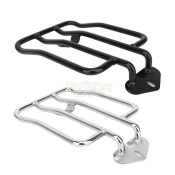 Мотоциклетное 18 см хромированное черное сиденье соло, заднее крыло, багажник, полка для Harley Sportster Iron XL 883 1200 2004- чёрный