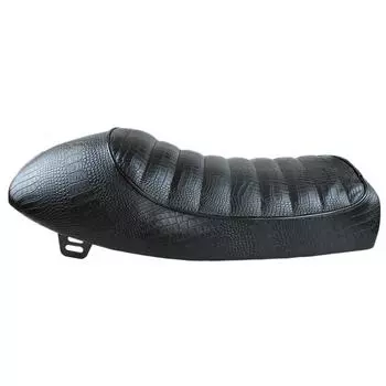 Мотоциклетное черное ретро кожаное сиденье Cafe Racer с горбом и рисунком крокодила для серии Honda CG
