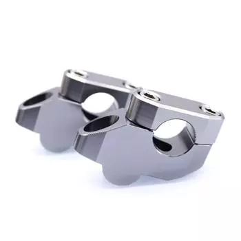 Мотоциклетное крепление Алюминиевый удлинитель Смещение назад Подъемники руля Серебристый 1 пара