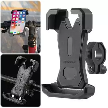 Мотоциклетное крепление для мобильного телефона, вращающееся на 360 градусов, ударопрочное, аксессуары для велоспорта Rearview чёрный