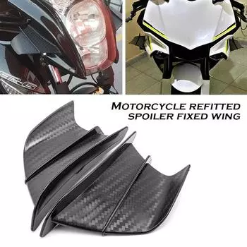 Мотоциклетное крыло аэродинамический комплект крыльев спойлер для Yamaha Suzuki Kawasaki Honda H2/H2R скутер мотоцикл модификация крылья чёрный