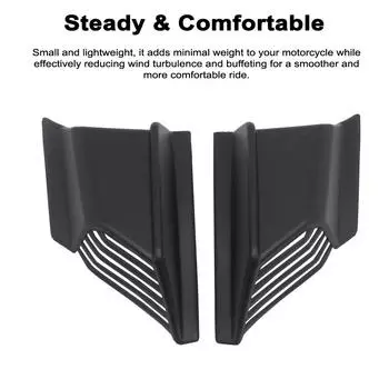 Мотоциклетное крыло Аэродинамический комплект крыла Боковой спойлер для мотоцикла Универсальные модифицированные аксессуары чёрный