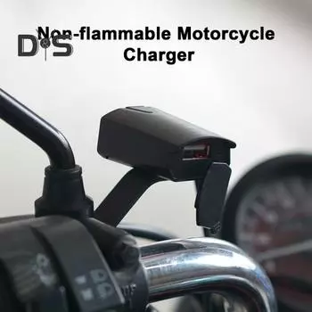 Мотоциклетное USB-зарядное устройство 1.2A, быстрая зарядка телефона, водонепроницаемое зарядное устройство для мотоцикла, аксессуары для телефона, планшета, GPS чёрный