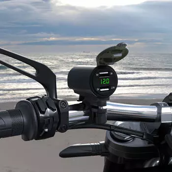 Мотоциклетное зарядное устройство USB для телефона планшета GPS 3.1A 12V автомобиль красный