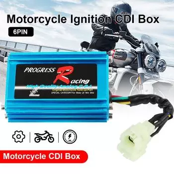Мотоциклетное зажигание Аксессуары для мотоциклов GY6 Зажигание QMB139 Устройство зажигания Подходит для ATV50 125 150 RACING CDI ScooterMoped 6 Pin CDI Box GY6