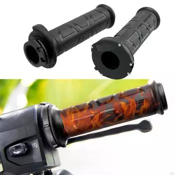 Мотоциклетные электрические ручки с подогревом, регулируемая температура, сменный чехол для руля, аксессуары для мотоциклов, универсальные, 2 шт. чёрный