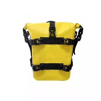 Мотоциклетные бамперы, сумка для мотоцикла, сумка для езды на боковой раме, IPX6, водонепроницаемая, 8 л, сумка для защиты двигателя, с 19cmX9cmX30.5cm жёлтый