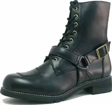 Мотоциклетные ботинки WILDWING черного цвета из натуральной кожи высотой 27 см, стильные, идеально подходят для прогулок по городу, рекомендуются для новичков чёрный