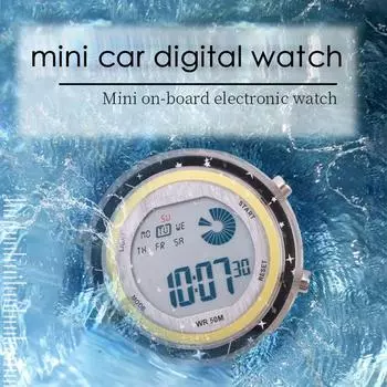 Мотоциклетные часы со светящимся циферблатом, часы на руль мотоцикла, наклеиваемые на мотоцикл, цифровые часы для автомобиля, внедорожника, транспортного средства чёрный