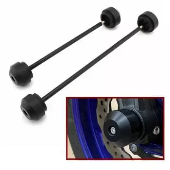 Мотоциклетные черные передние и задние слайдеры защиты вилки оси для Yamaha Fz-07 / Mt-0714-21
