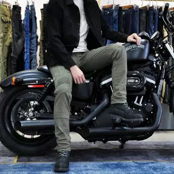 + Мотоциклетные джинсы для мужчин и женщин + Облегающие брюки в стиле ретро + эластичные мотоциклетные брюки для бездорожья L чёрный