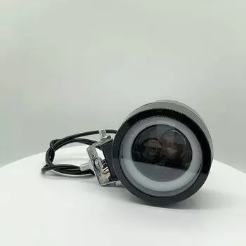 Мотоциклетные фары 3 дюйма, 30 Вт, круглые ангельские глазки, светодиодные линзы, прожекторы, противотуманные фары, аксессуары для мотоциклов, рабочий свет для вождения 1 piece