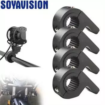 Мотоциклетные фары, хомуты, кронштейны для ламп, кронштейн для крепления автомобильных внедорожных фар, светодиодный фонарь, горизонтальный зажим для трубки 1pc