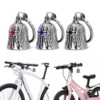 Мотоциклетные колокольчики на удачу, винтажные панк-охранники, вешалка для колокольчиков, универсальные мотоциклетные колокольчики, декор для брелка красный