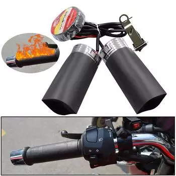 Мотоциклетные муфты с подогревом руля с независимым переключателем 12 В, комплект для подогрева металлической пленки для домашних животных, защита от непогоды чёрный