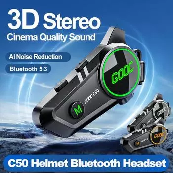 Мотоциклетные наушники гарнитура для шлема Bluetooth 5.3 наушники беспроводная гарнитура велосипедные наушники Handsfree 3D стерео наушники