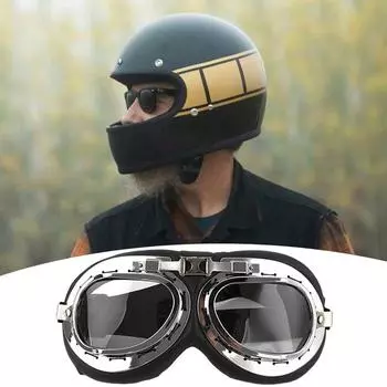 Мотоциклетные очки, ветрозащитные очки для езды на мотоцикле, очки для активного отдыха с регулируемыми ремешками, пылезащитные мотоциклетные очки жёлтый