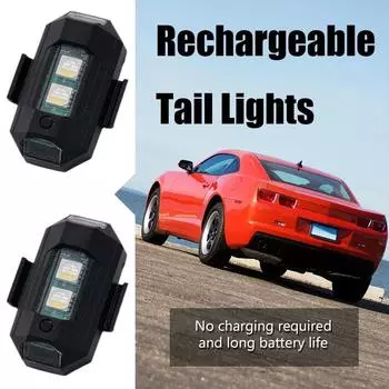 Мотоциклетные огни Дрон Стробоскопический свет Usb Led Сигнал предупреждения столкновений Предупреждение о самолете Мини-светильник Ночной мигающий велосипед Летающий I5r8