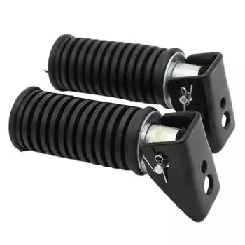 Мотоциклетные педали для Qianjiang QJ125 GN125 GT125 Suzuki King GS125 Универсальные M8 Фиксирующие подставки для ног Peg Pedals Racing Rearset чёрный