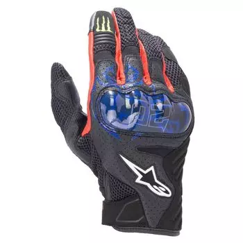 Мотоциклетные перчатки Alpinestars FQ20 AIR v2 Monster Gloves Черный/Синий/Ярко-красный/Зеленый (SizeXL) СМХ-1