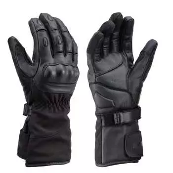 Мотоциклетные перчатки Daytona осень/зима из натуральной кожи (Козья кожа) Жесткий протектор для смартфона, совместимый с вибрацией, гель, комбинированный, длинный, W