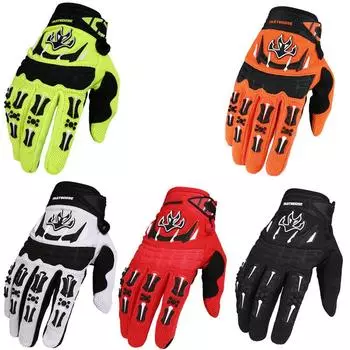 Мотоциклетные перчатки, дышащие перчатки для мужчин и женщин, сенсорный экран с противоскользящей подушечкой для ладоней S белый