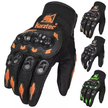 Мотоциклетные перчатки из овчины в стиле ретро, углеродное волокно, дышащие весной и летом, снаряжение для езды на мотоцикле и осеннего рыцаря M чёрный