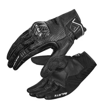 Мотоциклетные перчатки из углеродного волокна для мужчин и женщин, перчатки для езды на мотоцикле с сенсорным экраном и полным пальцем M белый