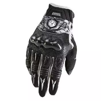 Мотоциклетные перчатки из углеродного волокна SCOYCO MX49, защитные перчатки для верховой езды, уличные перчатки для гонок по бездорожью Red M