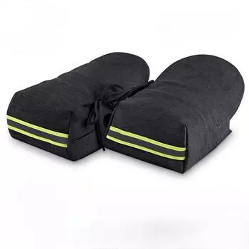 Мотоциклетные перчатки-муфты на руль, летние воздушные 3D Оксфордские водонепроницаемые солнцезащитные перчатки со светоотражающими полосками, 2x чёрный