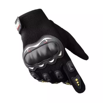 Мотоциклетные перчатки Мужские и женские всесезонные защитные перчатки с сенсорными экранами, полностью закрывающие пальцы, спортивные перчатки для езды по бездорожью, износостойкие перчатки для езды one size fits all чёрный