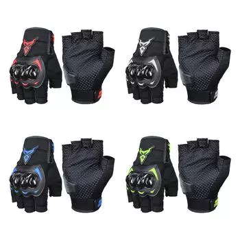 Мотоциклетные перчатки с полупальцами для мужчин и женщин, летние дышащие защитные перчатки для защиты рук от падения, щит для суставов XL серый